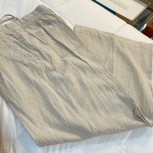 A new Day linen tan drawstring pants
